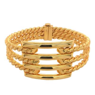 14 Ayar Altın Burma Kelepçe Bilezik - 2