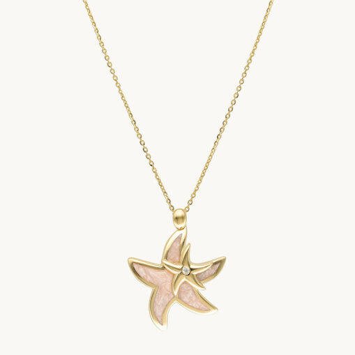 14 Ayar Altın Cetaş Aqualis Deniz Yıldızı Kolye - 1