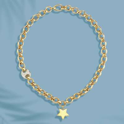 14 Ayar Altın Cetaş Eterna Yıldızlı Kolye - ENGİNGOLD CETAŞ