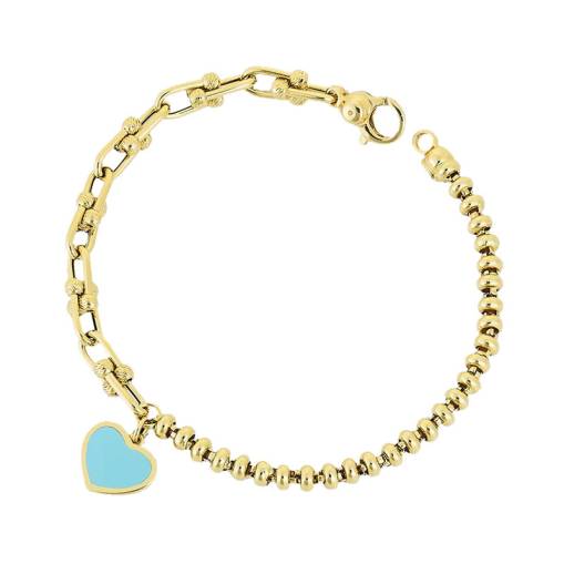 14 Ayar Altın Cetaş Kalpli Sevgi Bileklik - 1