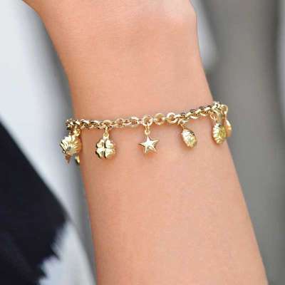 14 Ayar Altın Cetaş Şans Bileklik - ENGİNGOLD CETAŞ