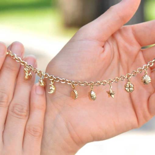 14 Ayar Altın Cetaş Şans Bileklik - 1