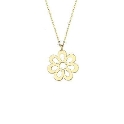 14 Ayar Altın Çiçek Kolye - ENGİNGOLD