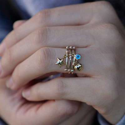 14-Karat Gold Multi-Figural Rings - Thumbnail