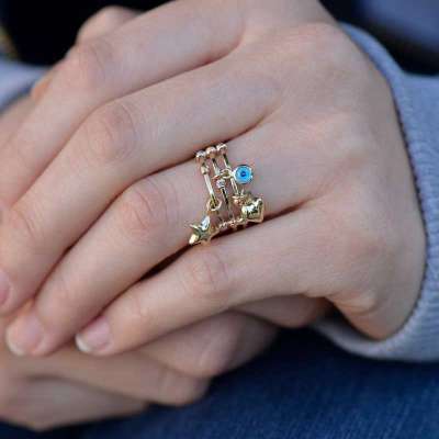 14-Karat Gold Multi-Figural Rings - Thumbnail