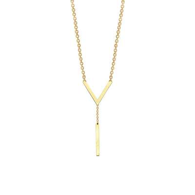 14 Ayar Sade Altın Sallantılı Kolye - ENGİNGOLD