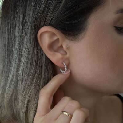 14 Ayar Altın Damla Pırlanta Kolye – Zarif Tasarım - 2