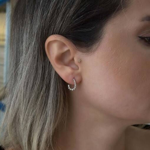 14 Ayar Altın Damla Pırlanta Kolye – Zarif Tasarım - 4