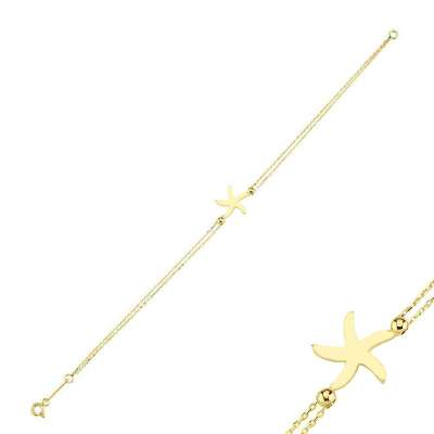 14 Ayar Altın Deniz Yıldızı Bileklik - ENGİNGOLD