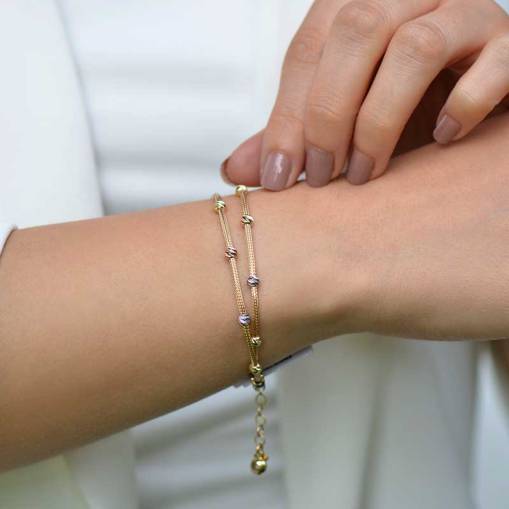 14 Ayar Altın Dorika Bileklik - 3