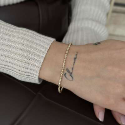 14 Ayar Altın Dorika Bileklik – Modern ve Zarif - 3