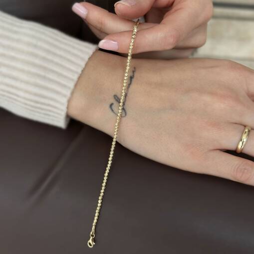 14 Ayar Altın Dorika Bileklik – Modern ve Zarif - 5