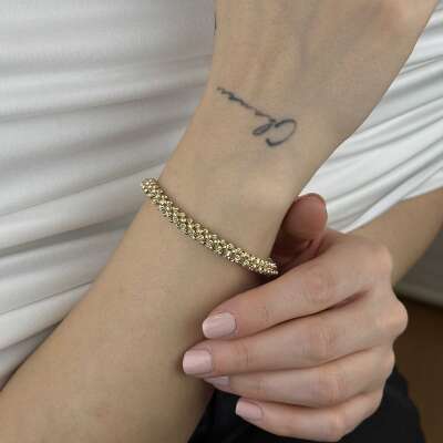 14 Ayar Altın Dorika Bileklik - 2