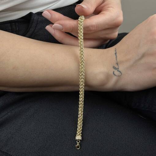 14 Ayar Altın Dorika Bileklik - 1