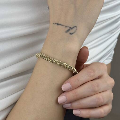 14 Ayar Altın Dorika Bileklik - 3