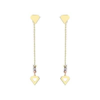 14 Ayar Altın Dorika Sallantılı Küpe - ENGİNGOLD