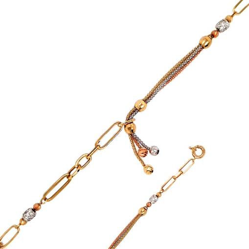 14 Ayar Altın Dorikalı Halka Bileklik - 2