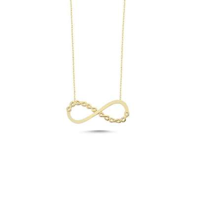 14 Ayar Altın Figürlü Sonsuzluk Kolye - ENGİNGOLD