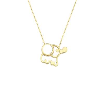 14 Ayar Altın Fil Figürlü Kolye - ENGİNGOLD