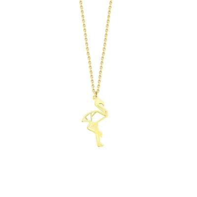 14 Ayar Altın Flamingo Kolye - ENGİNGOLD