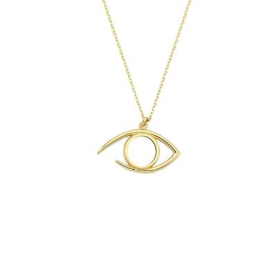 14 Ayar Altın Göz Figürlü Kolye - ENGİNGOLD