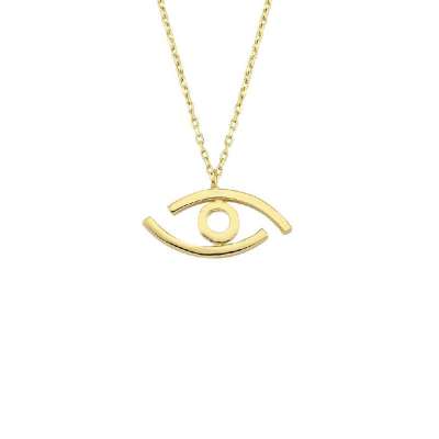 14 Ayar Altın Göz Figürlü Kolye - ENGİNGOLD