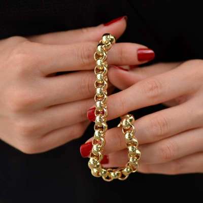 14 Ayar Altın Halka Bileklik - 2