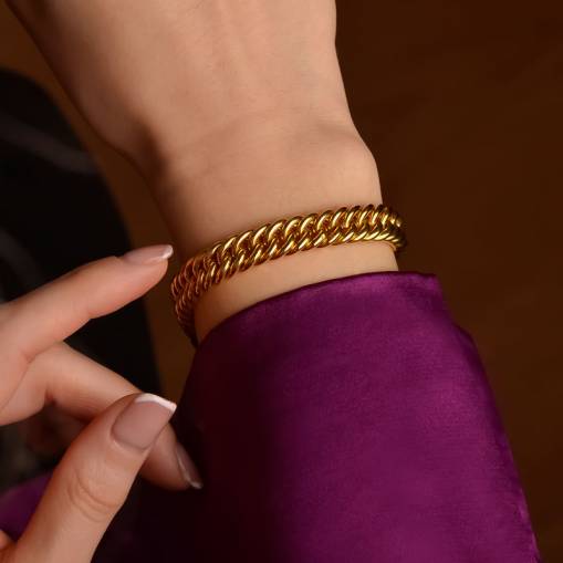 14 Ayar Altın Halka Bileklik - 1