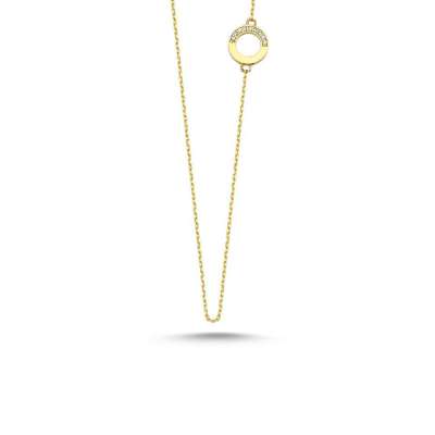 14 Ayar Sade Altın Halka Zincir Kolye - ENGİNGOLD