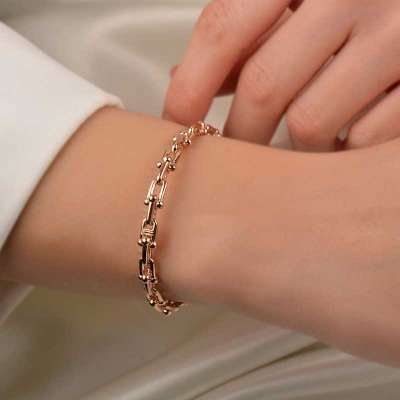 14 Ayar Altın Halka Kelepçe Bilezik - ENGİNGOLD ORLV