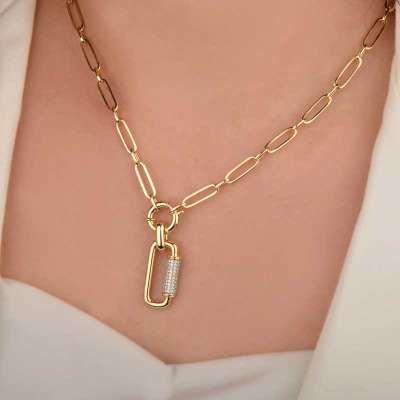 14 Ayar Altın Halka Kolye - ENGİNGOLD TKN