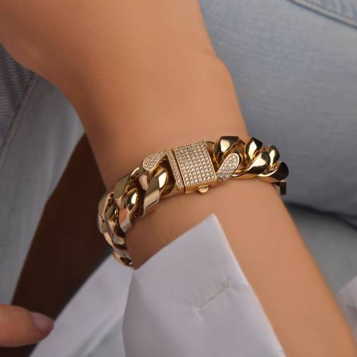 14 Ayar Altın Hallow Bileklik - 1