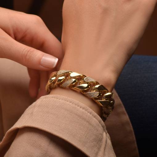 14 Ayar Altın Hallow Bileklik - 1