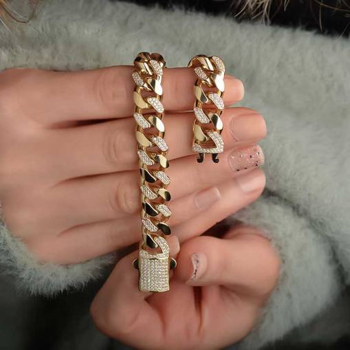 14 Ayar Altın Hallow Bileklik - 1