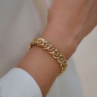 14 Ayar Altın Hallow Bileklik - 3