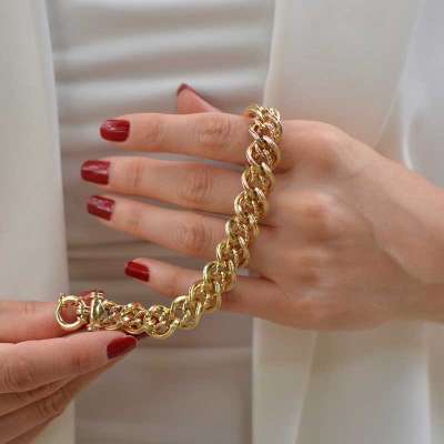 14 Ayar Altın Hallow Bileklik - 2