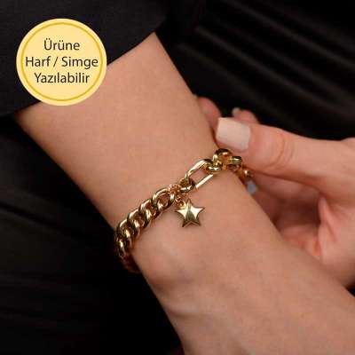 14 Ayar Altın Hallow Yıldız Bileklik - ENGİNGOLD RZG