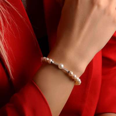 14 Ayar Altın İnci Bileklik - ENGİNGOLD İST