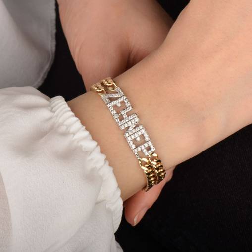 14 Ayar Altın İsim Bileklik - 2