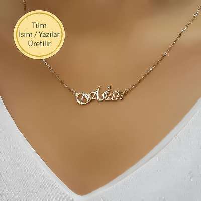 14 Ayar Altın İsimli Kolye - 1