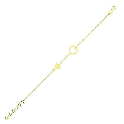 14 Ayar Altın Kalp Bileklik - ENGİNGOLD