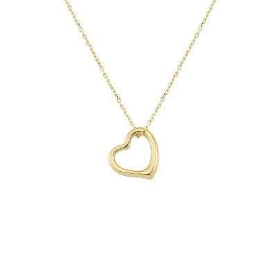 14 Ayar Altın Kalp Kolye - 1