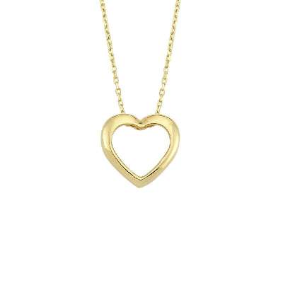 14 Ayar Altın Kalp Kolye - ENGİNGOLD