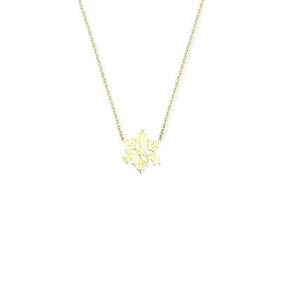 14 Ayar Altın Kar Tanesi Kolye - ENGİNGOLD