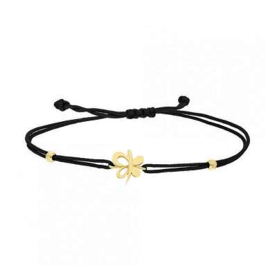 14 Ayar Altın Kelebek İpli Bileklik