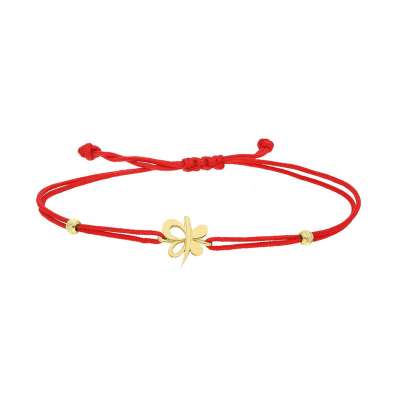 14 Ayar Altın Kelebek İpli Bileklik - ENGİNGOLD