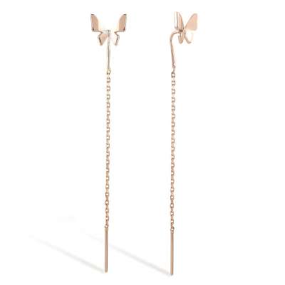 14 Ayar Altın Kelebek Küpe