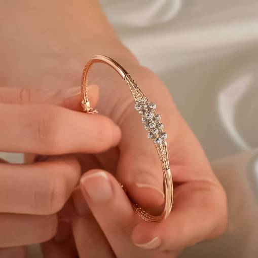 14 Ayar Altın Kelepçe Bileklik - 1