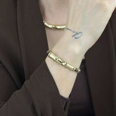 14 Ayar Altın Kemik Bileklik – Zarif ve Minimal Tasarım - 2