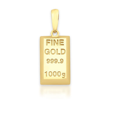 14 Ayar Altın Külçe Kolye Ucu - ENGİNGOLD TUA